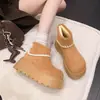 Botas de Nieve Gruesas Versátiles para Chicas Bajitas Mujer 2026 Otoño/Invierno Nuevas Retro Encaje Francés Adelgazantes Botines Cortos Birkenstock