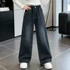 Ropa de Invierno para Niñas Jeans con Felpa 2026 Estilo Nuevo Pantalones de Invierno para Niños Medianos y Grandes Pantalones Largos Gruesos para Niñas Pierna Recta