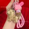 Llavero Accesorios Princesa Dorada Año del Caballo Oro Puro 999 Hazte Rico al Instante Colgante para Bolso Venta al por Mayor en Stock