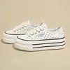 Zapatos de Lona de Suela Gruesa de Verano 2026 para Mujer, Doble Uso, Transpirables, Tenis Casuales Versátiles, Zapatos Casuales Universitarios de Moda Estilo Ins