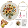 Nuevo Paquete de Materiales Bordado Hecho a Mano DIY Florero de Ramo Girasol Original Amazon Transfronterizo Inglés