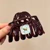 Pinzas para el pelo de lazo estilo coreano, accesorios para el pelo de alta gama, pinzas de tiburón, horquillas exquisitas para mujeres jóvenes, pinzas para el pelo de otoño e invierno para la parte trasera de la cabeza