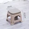 Banqueta de Plástico para Uso Doméstico, Cadeira Espessada, Tamanho Pequeno, Design Estiloso e Simples, Banqueta Quadrada para Adultos, Banqueta Individual, Banqueta Alta, Banqueta Baixa