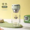 Mingxia Glass Taza de Té Espesa de Borosilicato Hecha a Medida Taza de Agua de Doble Capa Portátil Regalo para el Hogar y la Oficina
