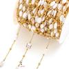 Cadena de metal de 1 metro, cadena de perlas, cadena para el cuello, cadena básica, collar con personalidad, pulsera, joyería, accesorios de bricolaje Y11