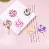 Colgante Llavero con Stud de Cuerno de Oveja Lollipop de Arcilla Blanda Colgante para Bolso Pendientes Pendientes Regalo Creativo DIY