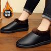2025 Nuevos Invierno Zapatos de Tela de Pekín Antiguo con Forro Polar Cálidos para Mediana Edad y Ancianos Zapatos de Papá Suela Blanda con Forro Polar Zapatos de Hombre Zapatos de Algodón