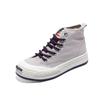 Zapatos de Lona de Caña Alta Paul Frank/Mono Boca Grande para Mujer, Tenis Blancos Casuales Versátiles y Transpirables, Tenis Morado Taro
