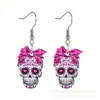 Accesorios para Cabeza y Orejas Navideños de Estilo Único, Nuevos Productos Acrílicos Originales, Aretes de Acrílico para Halloween Transfronterizo con Temática de Calaveras