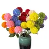Flores Artificiales para Bodas: Crisantemo de Bola de 4 Cabezas, Rosa Copo de Nieve, Hibisco, Arreglo Floral para Salón de Bodas, Guía de Flores, Arreglo Floral, Hortensia