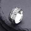 Anillo trenzado de vid de plata de ley 925 al por mayor para hombres y mujeres anillo de boca viva joyería de personalidad retro plateado tailandés envejecido