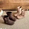Botines Retro de Gamuza para Niña 2026 Otoño/Invierno Nuevos Botas Estilo Martin Suela Suave para Bebé Moda Estilo Coreano Botas para Niña Pequeña