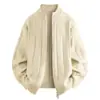 Otoño Invierno 2026 Nuevo Suéter Casual de Punto para Hombre Simple Cuello Alto Holgado con Cremallera Talla Grande Abrigo Suéter para Hombre