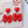 Novos Brincos para Crianças Presilhas de Orelha Sem Furo na Orelha Meninas Laço Acessórios de Orelha Doces Joias de Princesa Brinco para Menina Pendentes