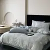 Juego de cama, 100% algodón, lujoso y de alta gama, con un diseño jacquard de algodón puro, que incluye una sábana plana, una funda de edredón y una sábana bajera, disponible en tamaño individual y matrimonial, un juego de tres piezas