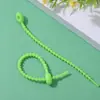 Corda de Borracha Macia com Trava Automática Transfronteiriça para Armazenamento Chaveiro Cartoon DIY Abraçadeira de Silicone Organizador de Cabo de Dados Colorido Atacado