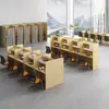 Mesa de Estudo para Sala de Estudo Individual, Mesa e Cadeiras com Divisórias, Mesa de Estudo Individual Totalmente Fechada, Mesa de Estudo Compartilhada Imersiva Paga para Exames de Ingresso de Pós-Graduação