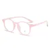 Gafas Redondas de Marco Tr90 para Niños con Filtro de Luz Azul, Mismo Estilo para Estudiantes Hombres y Mujeres, Gafas Coloridas de Moda y Lindas, Se Pueden Adaptar con Lentes Graduados