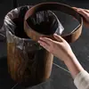 Fabricante de bote de basura de tapa abierta, bote de basura redondo de gran capacidad para cocina, bote de basura para dormitorio al por mayor, papelera de plástico grande para baño