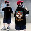 Algodón Puro niño Cuello POLO 2024 nuevo verano holgado todo-partido top ropa niños medianos y grandes guapo moda nacional León