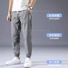 Calças Casuais de Verão de Fábrica Seda Gelo Secagem Rápida Masculina Ultrafinas Soltas Versátil Modernas Calças Jogger Masculinas Calças Capris com Punho