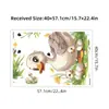 Pegatina de Pared Autoadhesiva de Pato Lindo de Granja de Dibujos Animados Pegatina Decorativa para Pared de Fondo de Habitación Infantil Sala de Estar ZN3049H