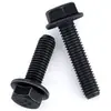 Parafusos Sextavados com Flange Classe 10.9 Pretos Gb5787 Parafusos com Flange e Dentes M6M10-M16