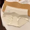 Calcinhas femininas sem costura de cintura alta, alta elasticidade, seda gelada ultrafina, fundo estendido de ácido polilático, secagem rápida, que abraçam o quadril, calcinhas plus size atacado