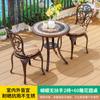 Mesas y sillas de balcón para exteriores aluminio fundido exterior jardín patio ocio exterior villa exterior impermeables combinación de mesas y sillas al por mayor