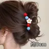 Presilha de cabelo grande estilo coreano, garra de cabelo elegante de tamanho grande para cabelos grossos, grampo de cabelo floral requintado para mulheres