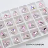 Dongzhou Cristal 13*12 Coração Torto Grande Flor de Gelo Quebrada Nail Art Diamante Estilo Quente Luxo Leve Cristal K9 Diamante Rachadura de Gelo Acessórios para Nail Art