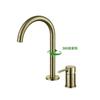 Kaiping Youjia baño negro mate tubo de paraguas redondo grifo de manija única dividido grifo para lavabo de doble agujero 30173