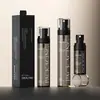 Botella de sérum cosmético de alta gama tipo prensa transfronteriza, botella de spray de protector solar a base de agua, botella de spray de niebla fina vacía hecha a medida