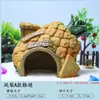 Casa Refugio Cangrejo Ermitaño Bosque Coral Concha de Coco Tronco de Árbol Agujero Reptil Caja para Mascotas Trepadoras Adornos de Paisajismo Casa Piña Objeto para Trepar