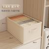 Caja de Almacenamiento de Ropa de Algodón y Lino, Caja de Almacenamiento Plegable sin Tapa para Armario con Asa, Caja de Almacenamiento para Pantalones y Ropa Íntima