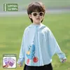 Ropa de protección solar para niños, sin marca, para niños y niñas, hecha de seda fresca, ligera, transpirable, protectora contra rayos UV, con un ala grande