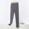 Novas calças modais de cintura alta para primavera e outono para mulheres, calças casuais largas de outono, leggings elásticos sem costura plus size