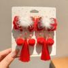 Accesorios Tradicionales para el Cabello de Niñas para Año Nuevo, Pinzas para el Cabello con Lazo Estilo Chino Hanfu de Año Nuevo, Horquillas para Bebé Año del Caballo al por Mayor