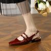 Zapatos de salón Baotou para mujer 2025 Primavera y Verano Nuevos Combinan con todo Tacones Altos Cuadrados Estilo Chanel Vintage Sandalias Mary Jane para Mujer