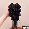 Pinza para Coleta con Lazo Estampado Floral Francés para Mujer Parte Trasera de la Cabeza Muestra Volumen del Cabello Pinza para Recogido Pinza de Pelo de Gama Alta
