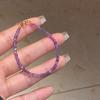 Pulseira Geométrica Zircônia Ultra Brilhante Transfronteiriça, Pulseira de Luxo Leve e de Alta Qualidade para Mulheres, Joia de Mão Versátil Fresca e Fashion para o Verão para Mulheres