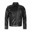 Ropa Vintage Yidao Otoño 2026 Nuevo Estilo Callejero Americano Cremallera Doble Texturizada Cuello Alto Tipo Rock Chaqueta Corta de Piel Sintética para Hombre