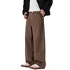 Estilo Nuevo Primavera y Otoño Jeans de Pierna Ancha Color Marrón Maillard Café para Hombre 2026 Pantalones Rectos Americanos de Cintura Alta Sueltos Adelgazantes