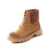 Botas Retro del Mismo Estilo de Wang Yibo para Mujer Otoño e Invierno 2025 Nuevo Estilo Casual Botas de Dedo Gordo para Pareja Botas de Tacón Grueso Cortas para Hombre