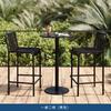 Venta Directa de Fábrica Mesas y Sillas para Patio Exterior Sillas para Jardín de Villa Juego de Tres Piezas Hotel B&B Mesas y Sillas Metálicas Impermeables con Protección Solar