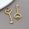 Acero Inoxidable Transfronterizo Corazón Liso Llave Candado Corazón Colgante Colgante Pulsera Collar Joyería DIY Accesorios Material