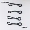 Corda Preta Circular Multifuncional para Celular, Lanyard Universal, Acessório de Anel, Gancho para Chaves, Acessório Anti-Queda