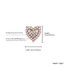 Pendientes de Corazón Doble Capa Hip-Hop Europeos y Americanos Transfronterizos de Amazon Circonita Pendientes de Aguja Recta 925 Pendientes Personalizados para Mujer