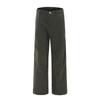 Calça de Paraquedista de Perna Larga com Pregas Casuais de Verão Fina Estilo Americano Muqiu para Homens, Calça Reta Solta para Uso Externo