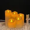 Venta Caliente Transfronteriza Vela de Lágrima Luz KTV Control Remoto Cumpleaños LED Digital Vela Oscilante Boda Vela sin Humo Fragancia